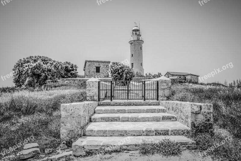 Lighthouse Architecture Landmark Building Paphos