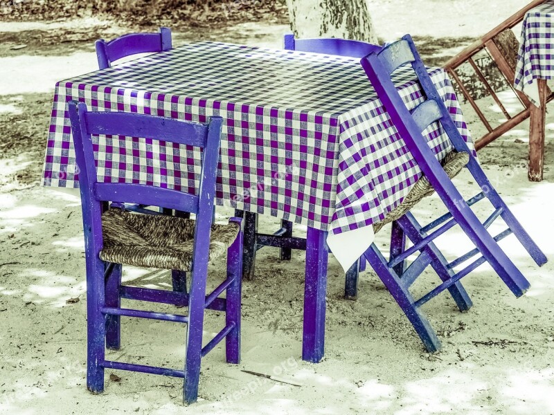 Table Chairs Tavern Greek Traditional