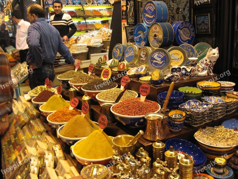 Spices Istanbul Market Free Photos