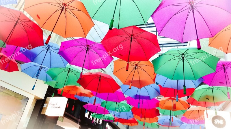 Umbrellas Arty Colourful Artistic Free Photos