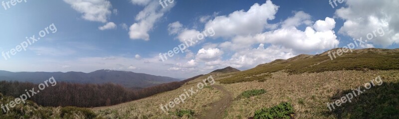 Bieszczady Połonina Caryńska Mountains Panorama Free Photos