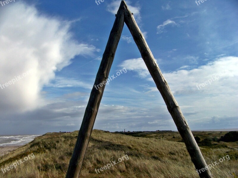 East Frisia Triangle Wide Landscape Loneliness