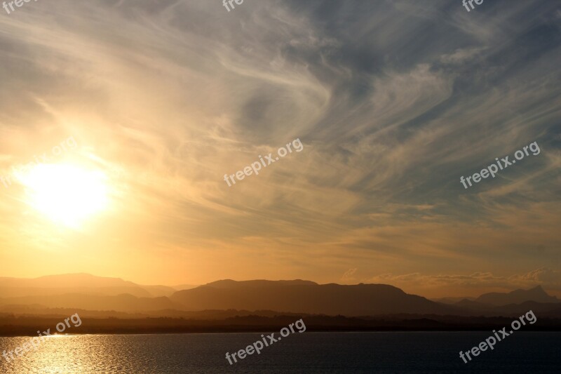 Sunset View Spring Clouds Clouds Cloud