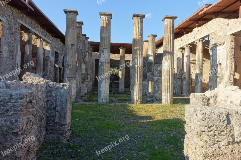 Pompeii Italy Roman Architecture Columns