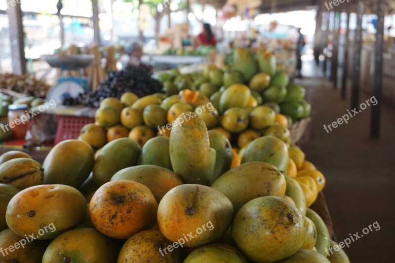 Mango Fruit Market Fresh Tropical