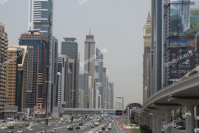 Dubai Streets Skyscrapers Uae Skyscraper