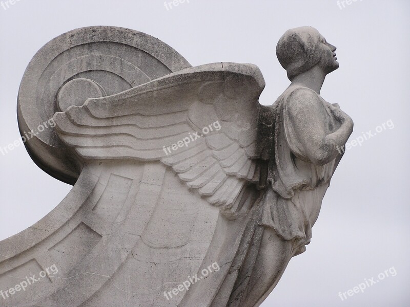 Angel Statue Wings Guardian Stone