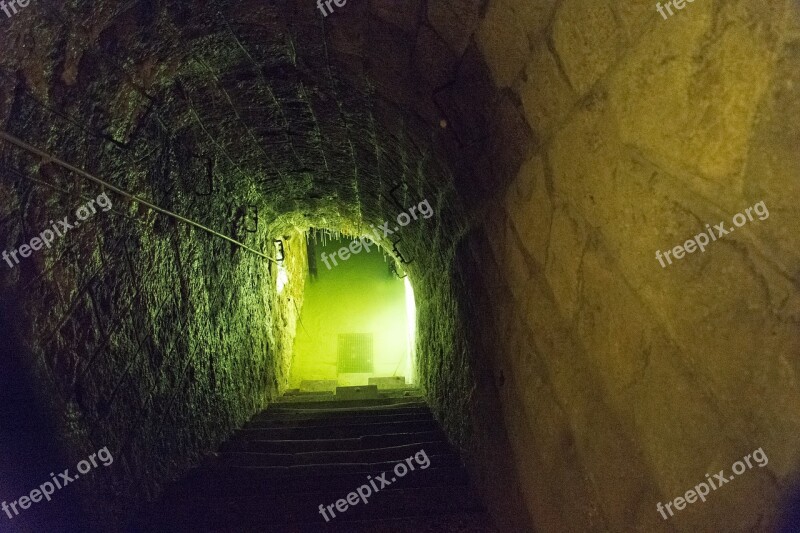 Stairs Bunker Fort Gradually Water