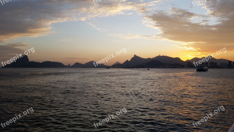 Landscape Beach Sunset Horizon Nature