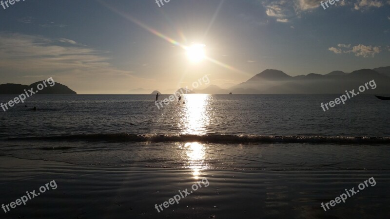 Landscape Beach Sunset Horizon Nature