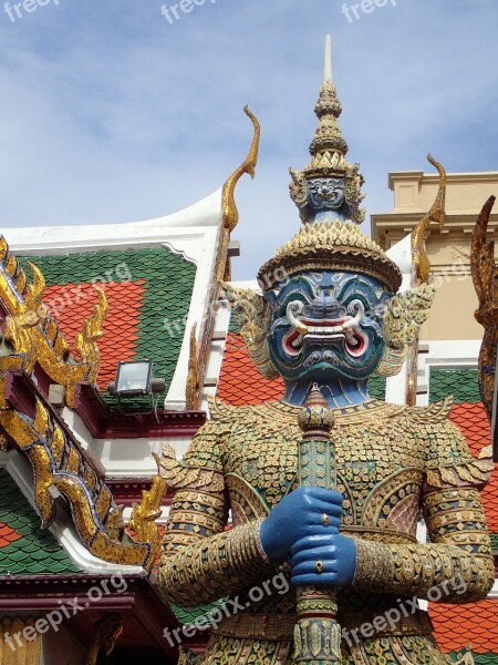 Bangkok Royal Palace Demon Thailand Free Photos