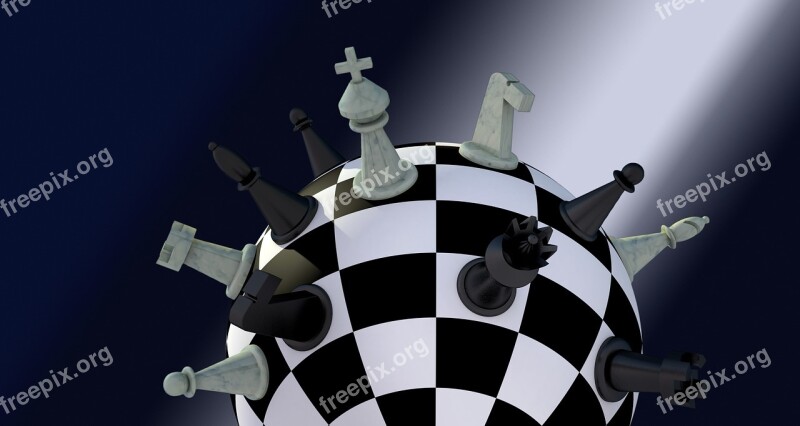 Chess Figures Chess Board Ball Strategy