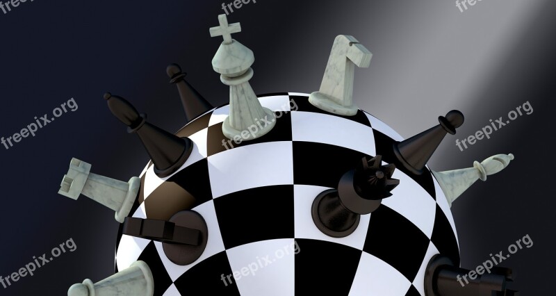 Chess Figures Chess Board Ball Strategy