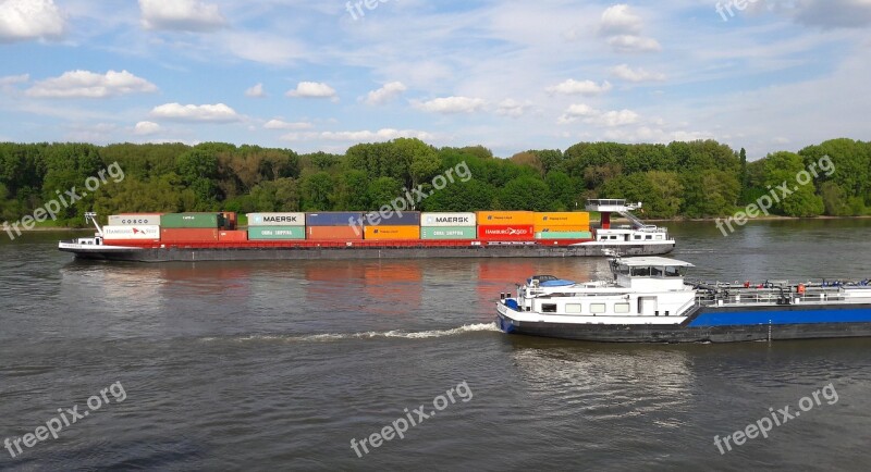 Ship Rhine Shipping Nature River