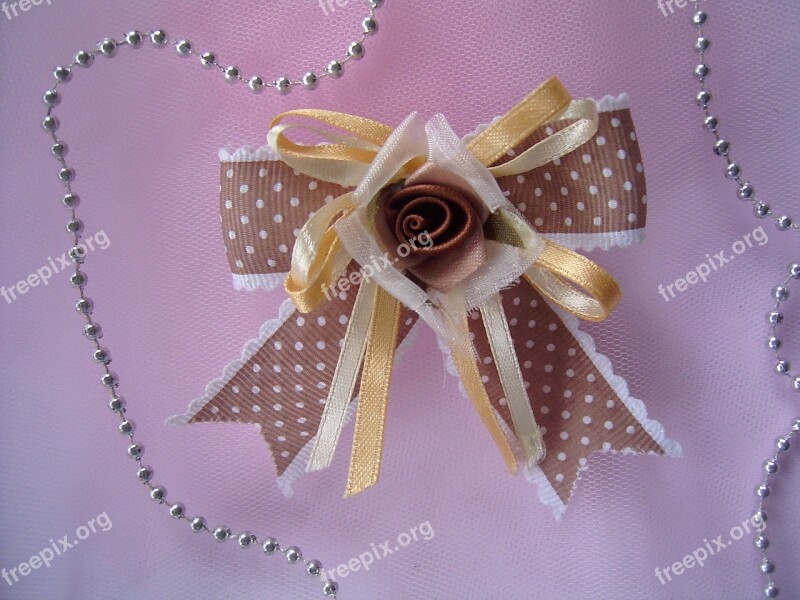 Ribbon Bow Flower Hair Clip Decoration