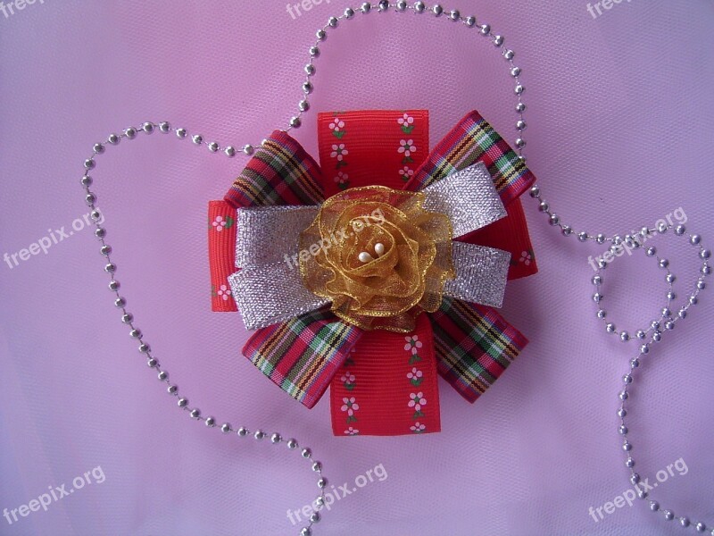 Ribbon Red Gold Red Ribbon Bow