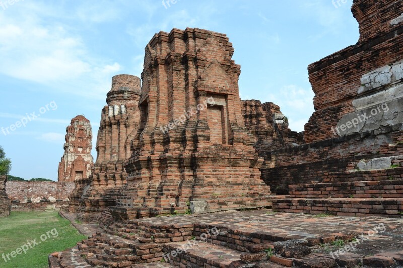 Ayutthaya Thailand Temple Remains Wat Phra If Sanphet