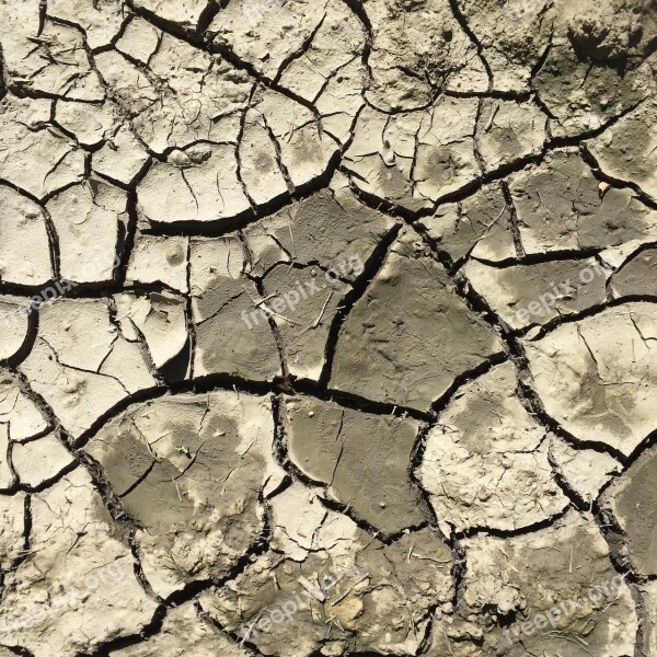 Clay Cracks Dry Earth Crack