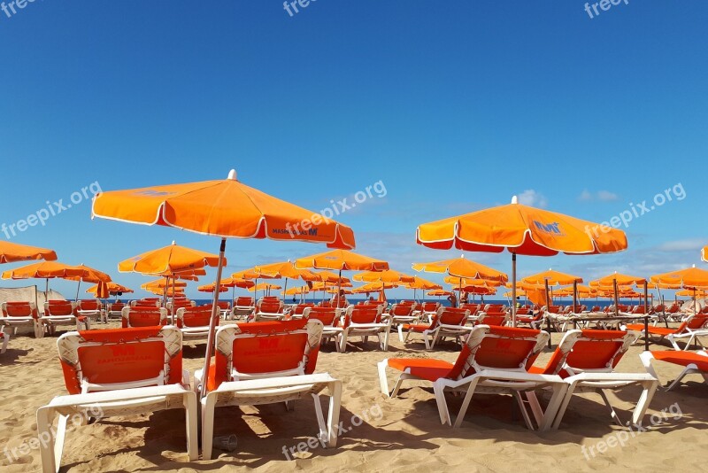 Canary Islands Maspalomas Gran Canaria Beach Spain