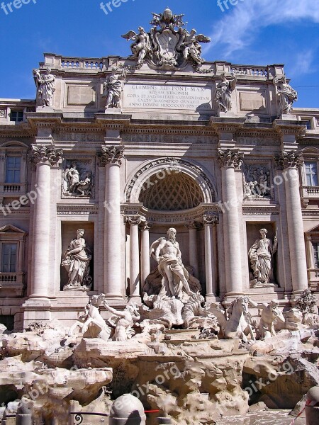 Trevi Fountain Rome Italy Europe Fountain