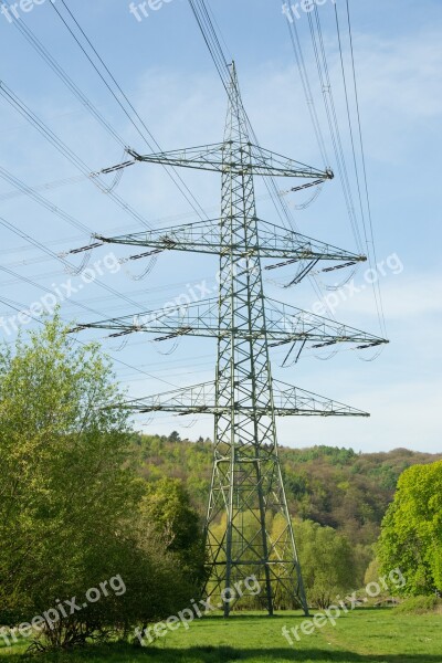 Strommast Electricity Power Line High Voltage Energy