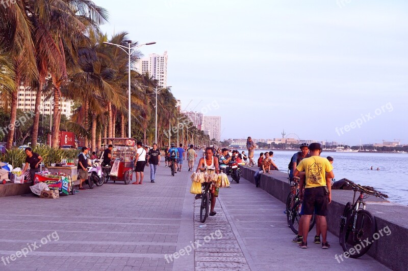 Manila Manila Bay Republic Of The Philippines Bay Walk City