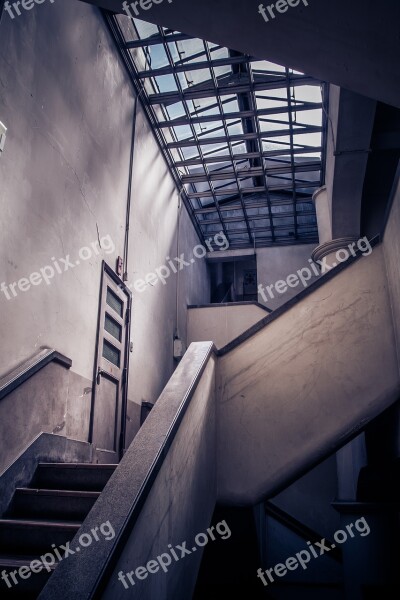 Stairs Door Indoor Old Japan