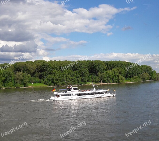 Ship Rhine Shipping Nature River