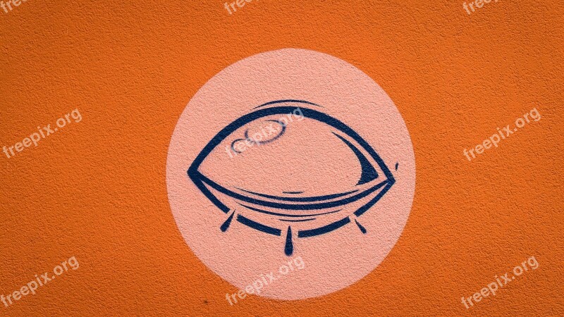 Graffiti Eye Closed Eye Stylized Orange