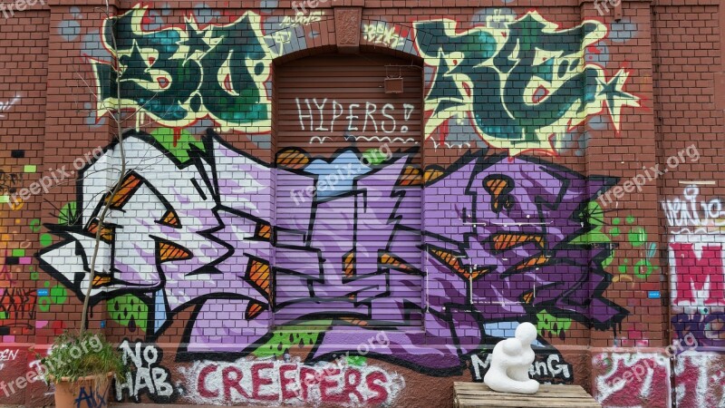 Graffiti Letters Text Font Purple