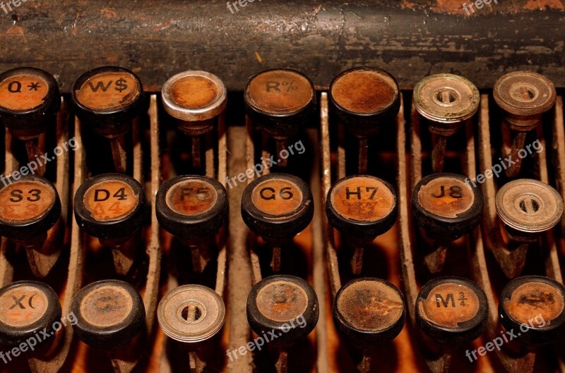 Old Typewriter Typewriter Retro Keyboard Letters