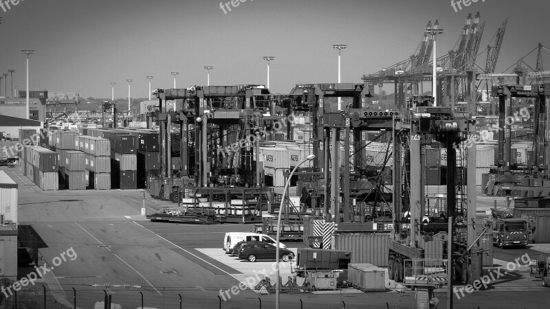 Traffic Port Transport Container Hamburg