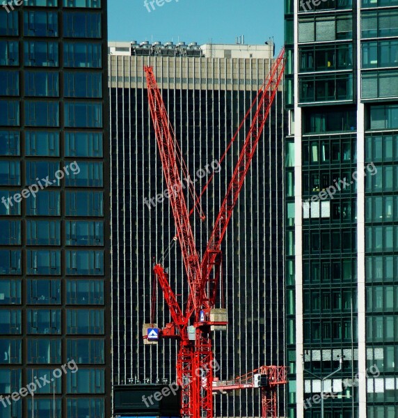 Frankfurt Baukran Crane Build Skyscraper