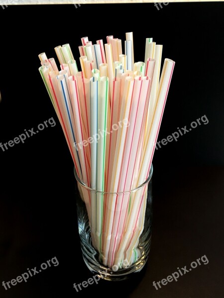 Straws Drinking Glass Enjoy Party Kitchen