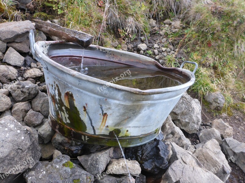 Fountain Tub Zinc Water Nature