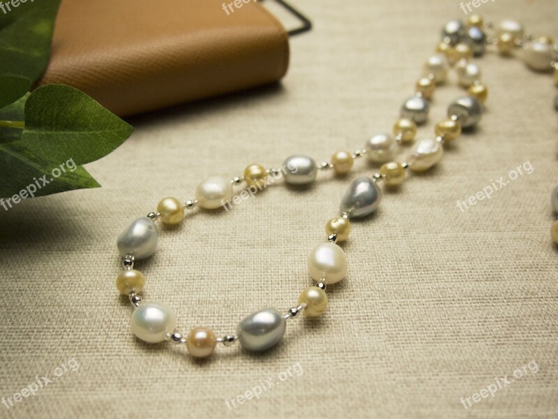 Freshwater Pearl Necklace Accessories Free Photos