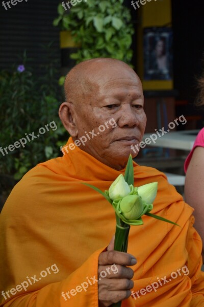 Monk Buddhist Monk Buddhism Peace East