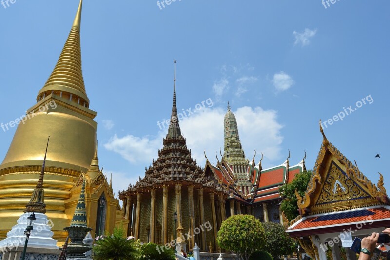 Thailand Bangkok Royal Palace Gold Monument