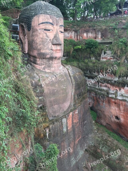 Giant Buddha Sichuan China Southwest China Sichuan Province