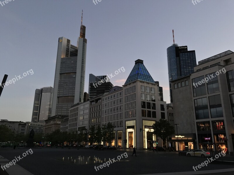 Frankfurt City Skyscraper Skyline Financial District