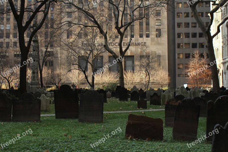 Stock Exchange New York Nyc Us Graveyard