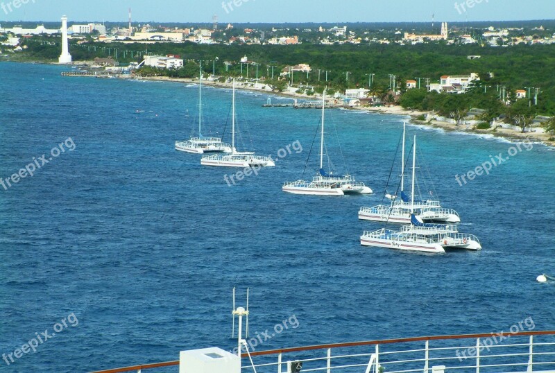 Cozumel Port Ocean Beach Catamaran