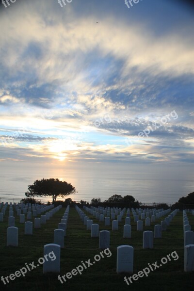 Point Loma Fort Rosecrans National Cemetery Monument California Loma