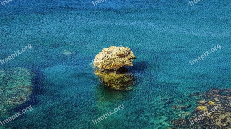 Rock Sea Blue Nature Seascape