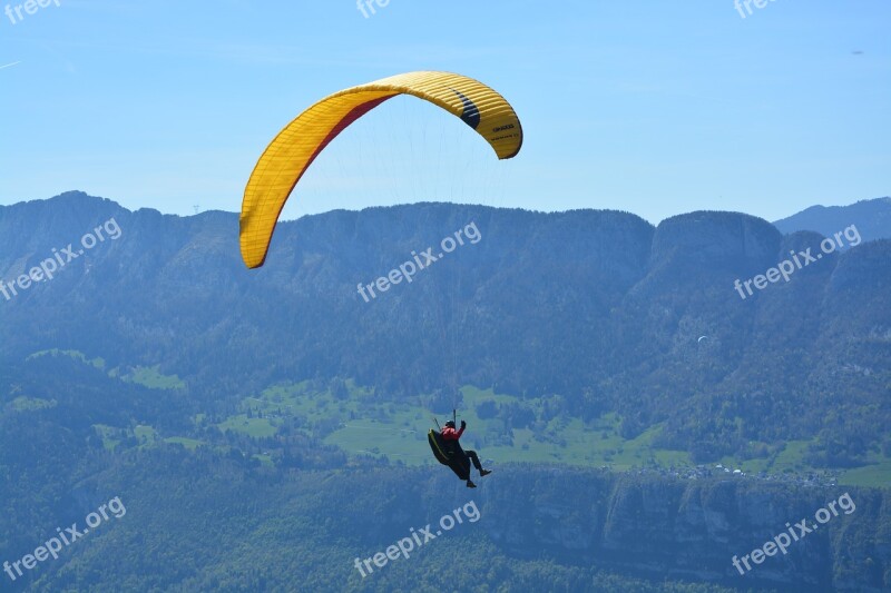 Paragliding Hautes Alpes Haute-savoie Mountain France