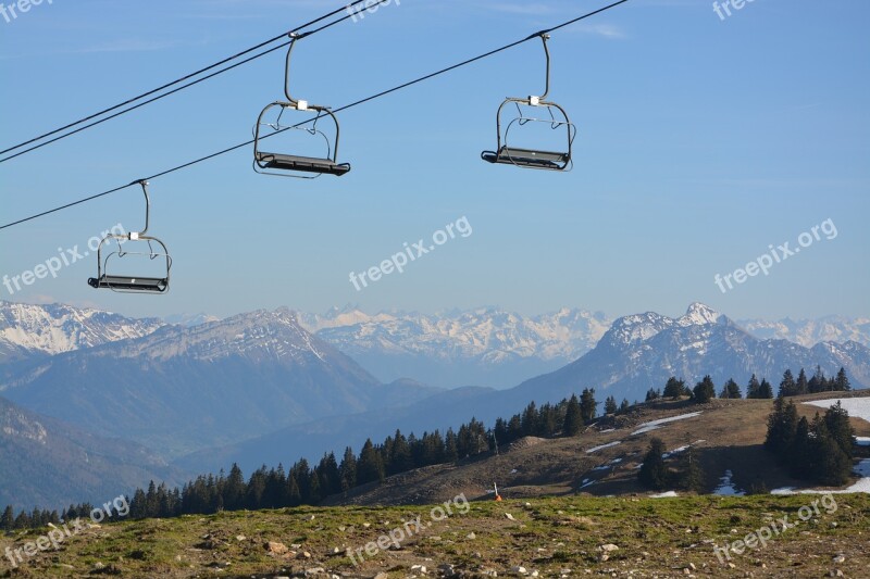 Mountain Chair Lift Hautes Alpes Annecy Haute-savoie