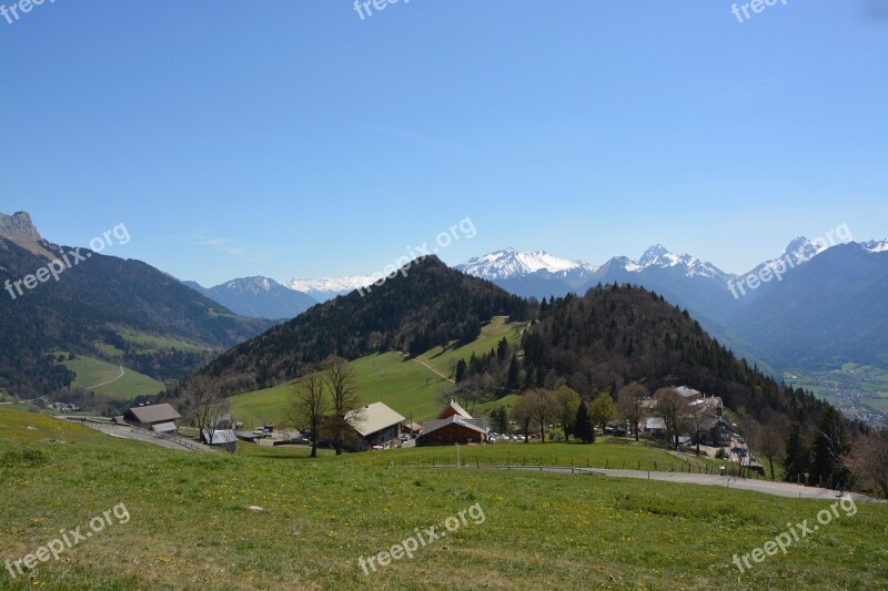 Mountain Village Hautes Alpes Landscape France