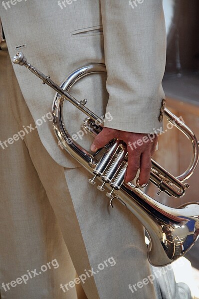 Musical Instrument Trumpet Musician Silver Mood