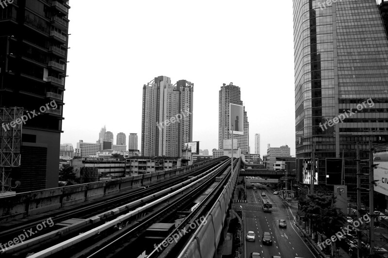 City Bangkok Train Pathways Rails