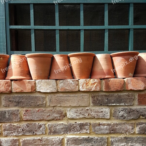 Garden Wall Pots Fence Free Photos